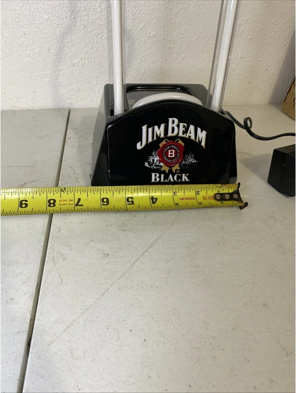 Personalized Jim Beam Black Logo Bar Sign Mancave Whisky Bottle Shape Light